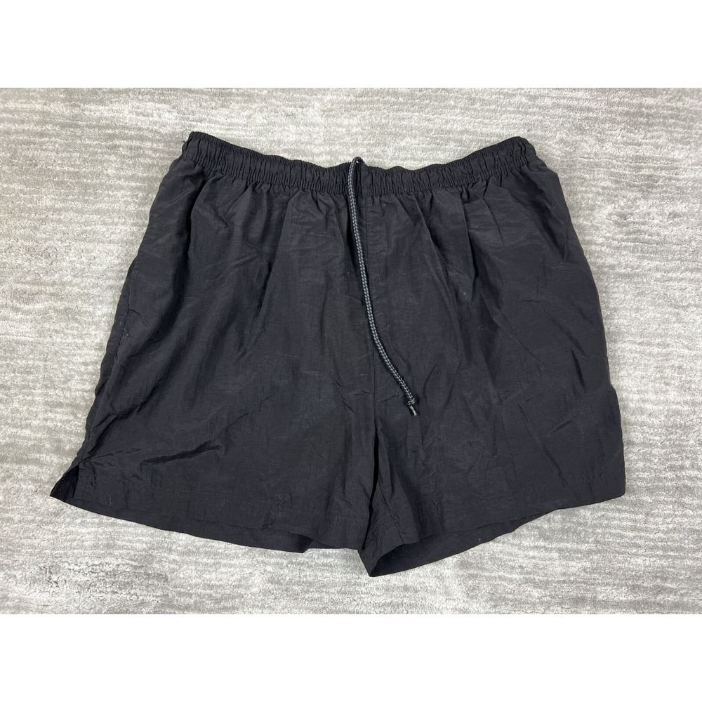 Extreme Limit Swim Trunks Mens XL Black Nylon Mesh Lined Drawstring Shorts 5in